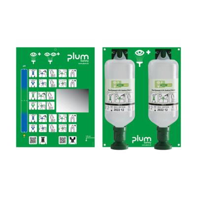 Plum MAXI Eyewash Station With 2 X 1000 Ml Eyewash Bottle